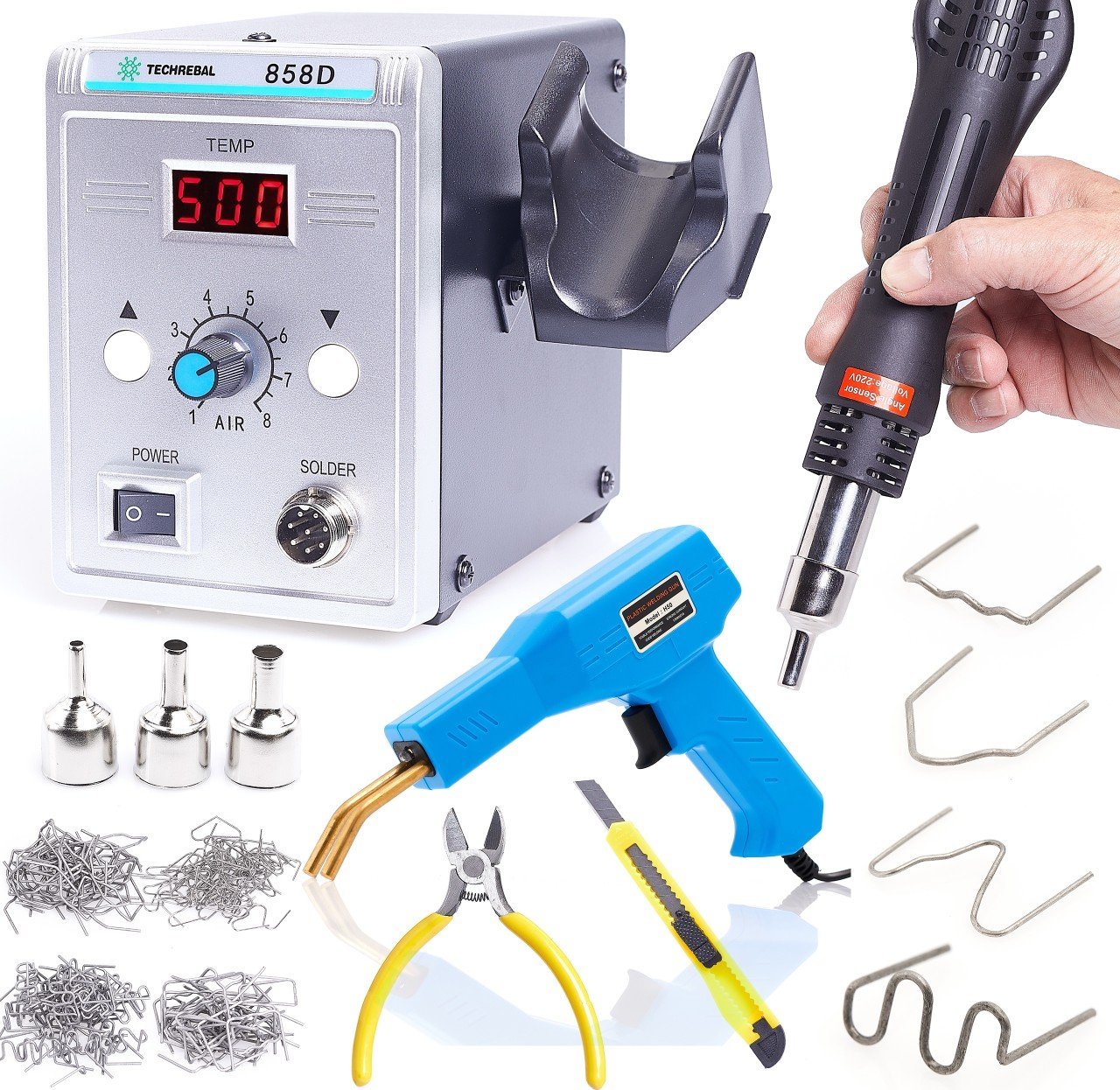 Spawarka Plastiku Stacja Lutownicza Lutownica 858D Zszywacz do Plastiku