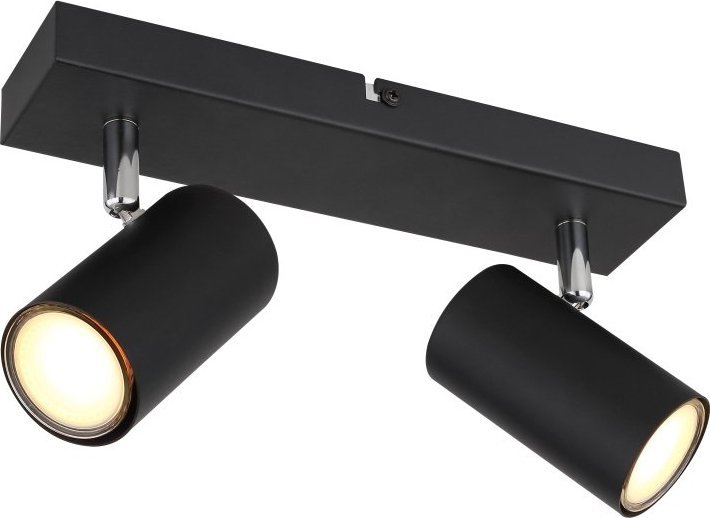 Lampa sufitowa Globo Sufitowa lampa reflektorowa Robby 57911-2B czarna chrom