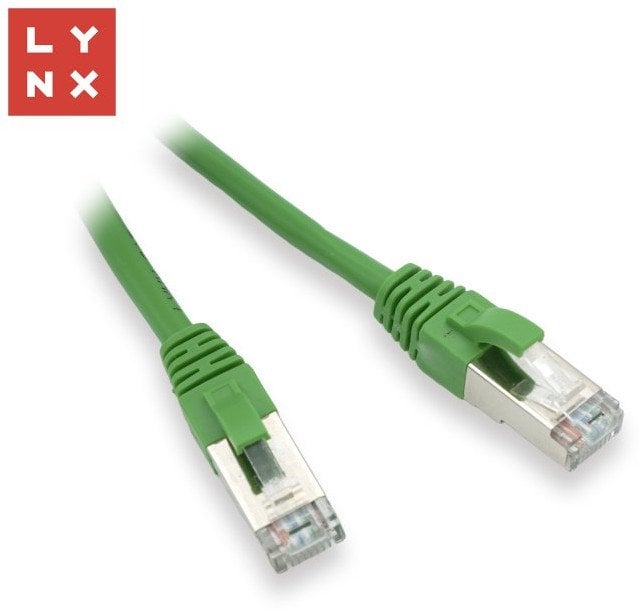 LYNX FTP patch kabel Cat5e PVC, CCA, 7m, zelený
