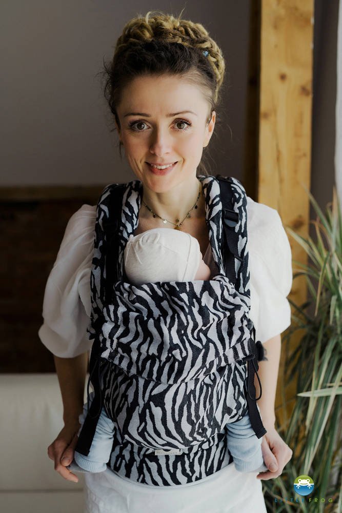 Little Frog Nosidło ergonomiczne. Little Frog Prime - Zebra Regulowane