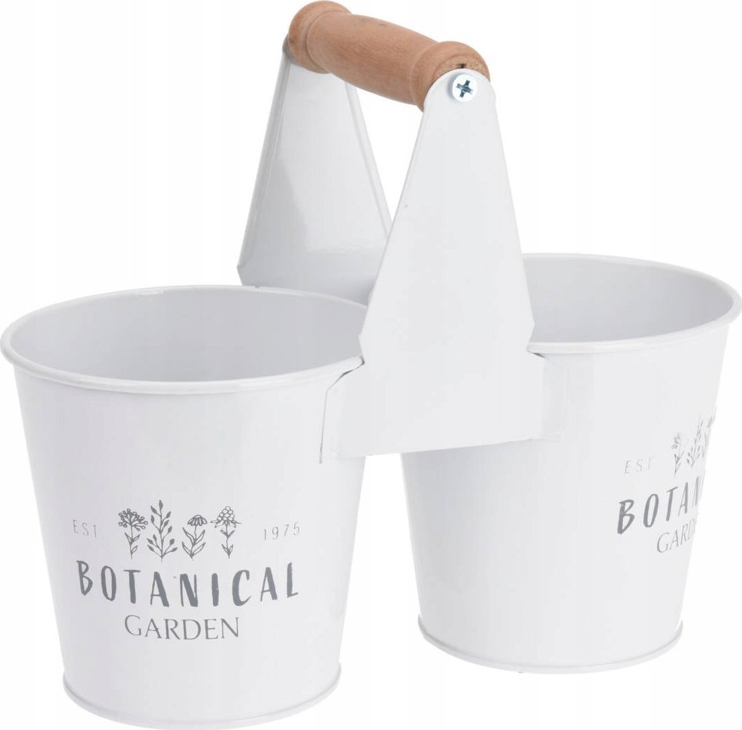 ProGarden Doniczki na zioła do kuchni BOTANICAL, drewniany uchwyt