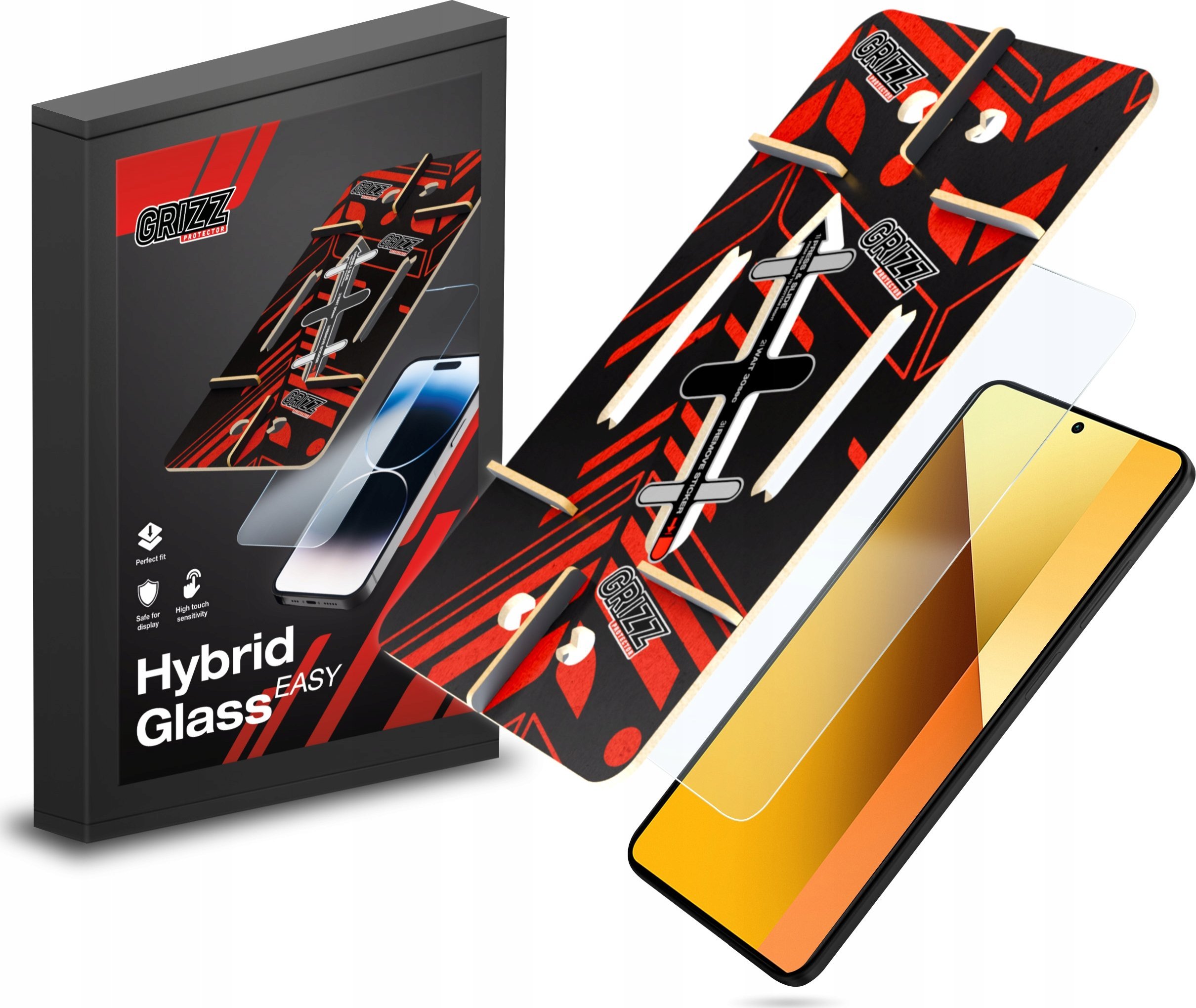 GrizzGlass Szkło hybrydowe HybridGlass Easy do Xiaomi Redmi Note 13 Pro 4G