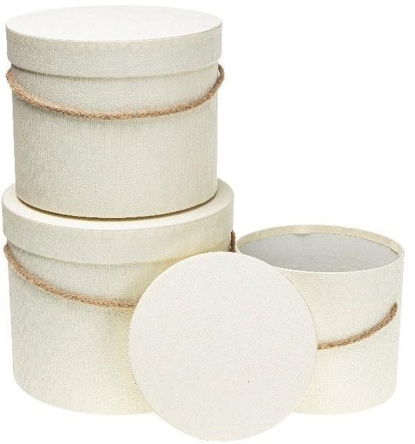 Pudełko Flower Box 3szt biały ROZETTE