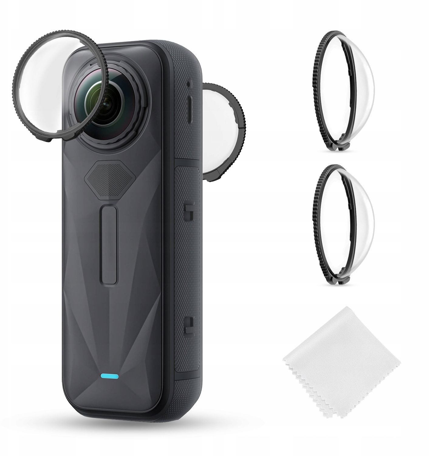 2x Szkło Ochronne Osłona Na Obiektyw Do Insta360 X5 Szkło Hartowane H9 K&f / Kf31.185