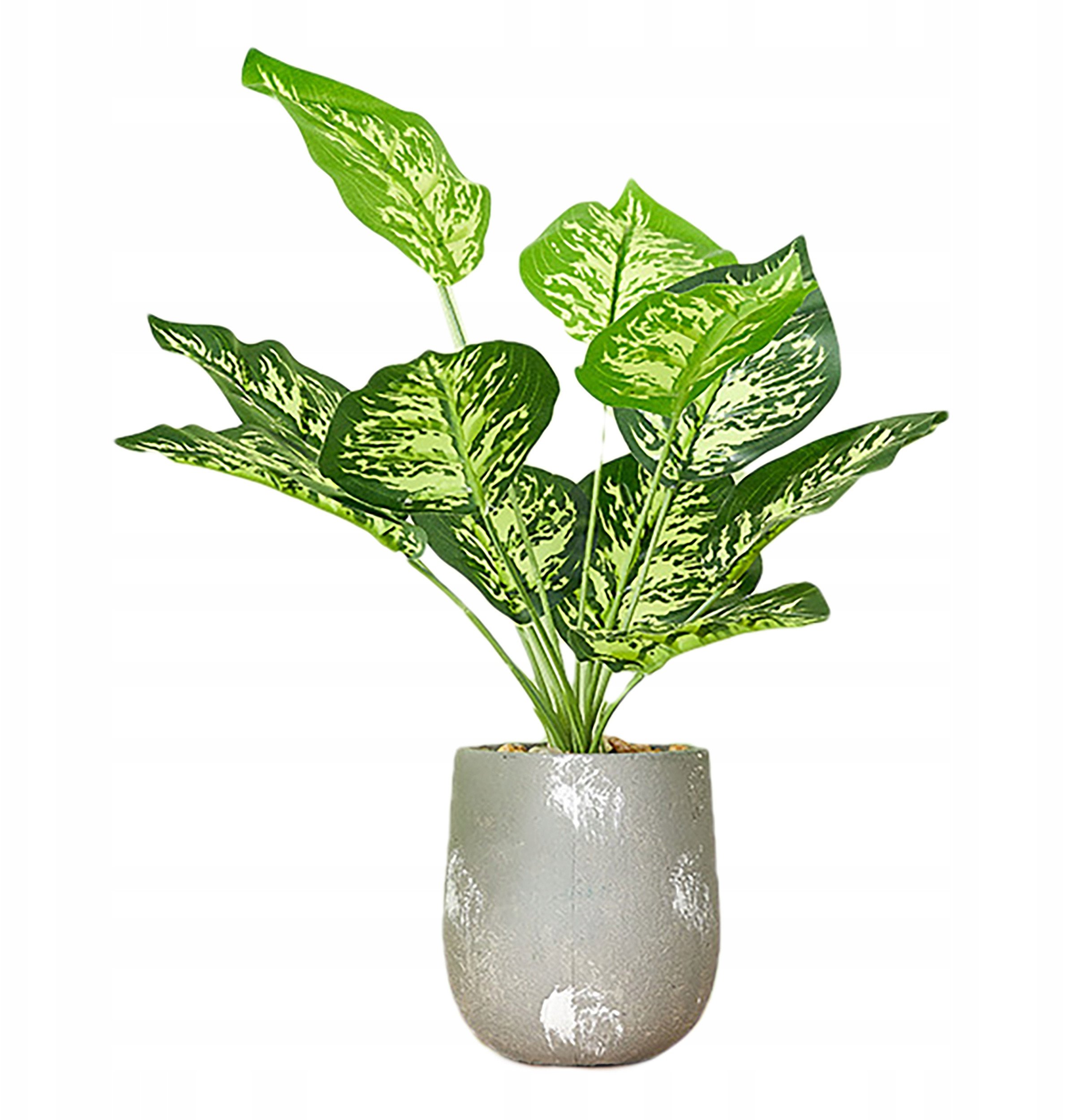 SZTUCZNA Roślina W DONICZCE REALISTYCZNA 42cm Dieffenbachia do DOMU BIURA