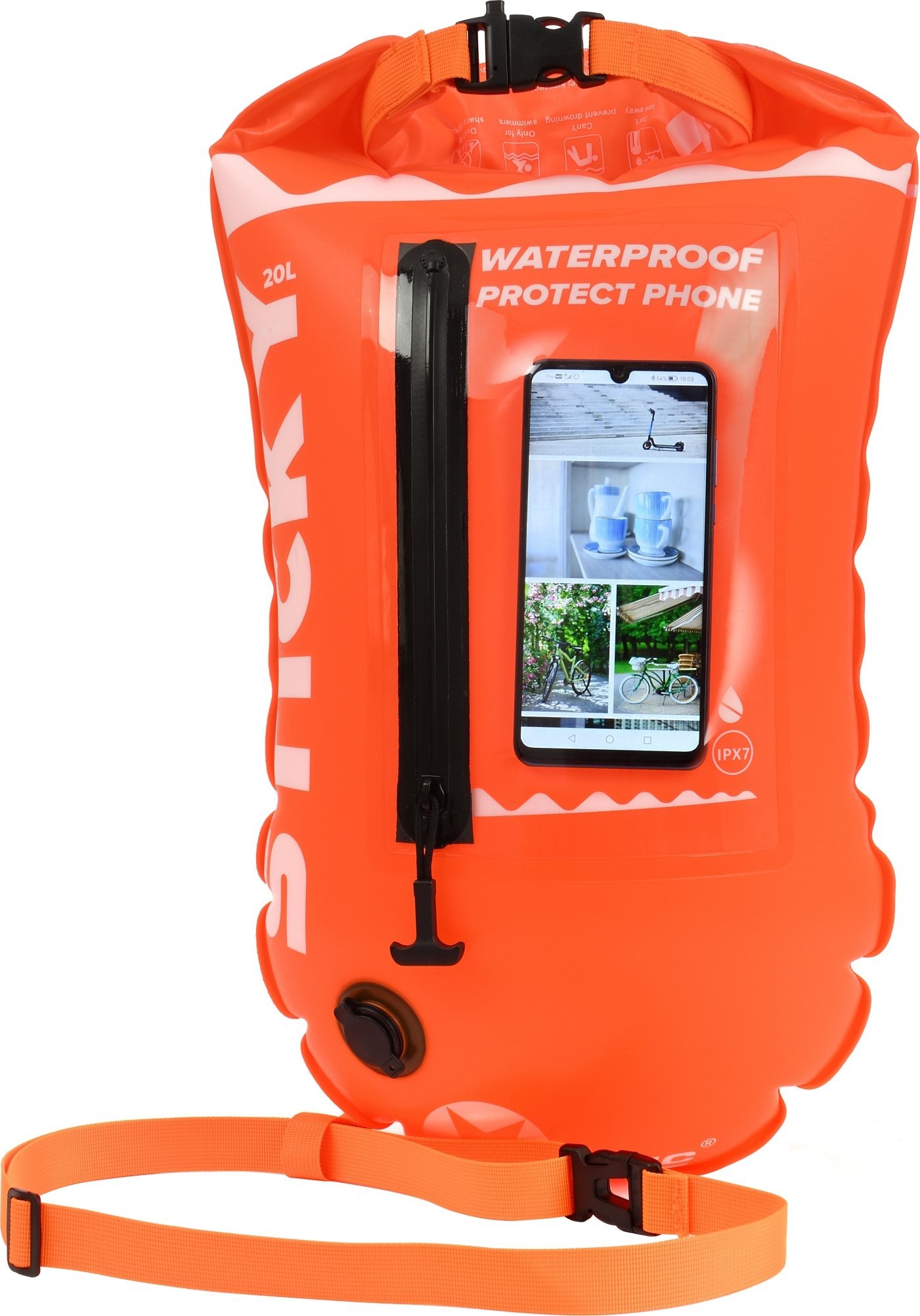 Bojka asekuracyjna STICKY 20l Majestic Sport pomarańczowa