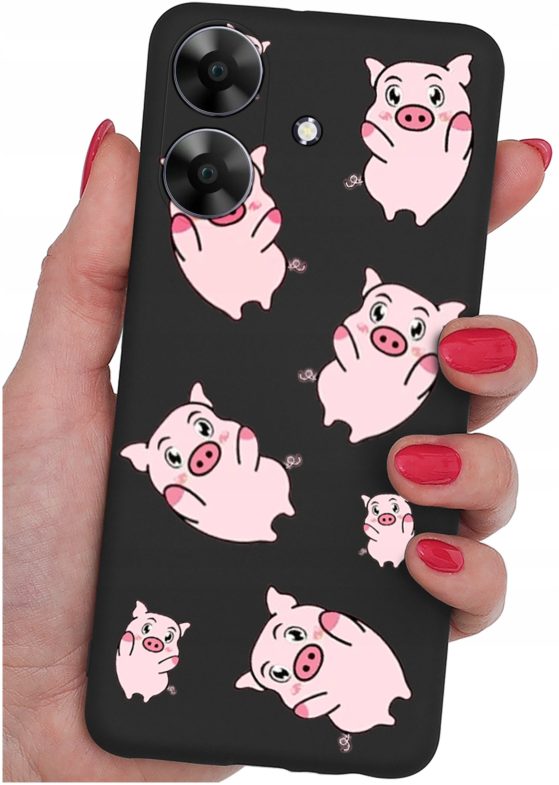 ETUI do Realme Note 60 CASE WZORY | SILIKONOWE MATT CASE + SZKŁO 9H