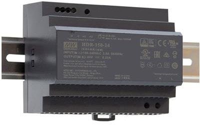 Impulsinis maitinimo šaltinis 48V 153.6W 3.2A, tvirtinamas ant DIN bėgio, MEAN WELL, HDR-150-48