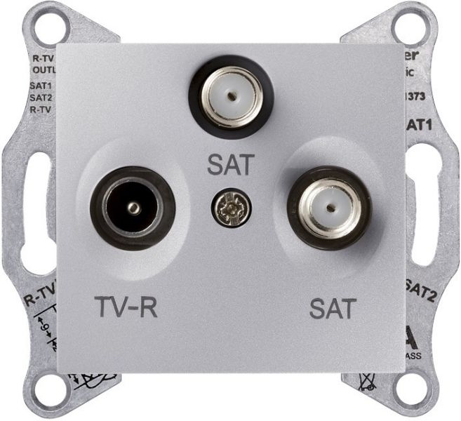 Schneider Electric Gniazdo antenowe TV/SAT/SAT końcowe aluminium - SDN3502160