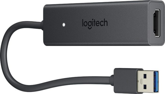 Adapter USB Logitech KMI-WDC-LOG-023 USB - HDMI Czarny (939-001553)