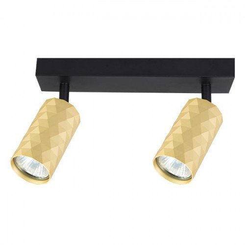 Kinkiet GU10 LED Glamour ruchomy x2 czarny+złoty