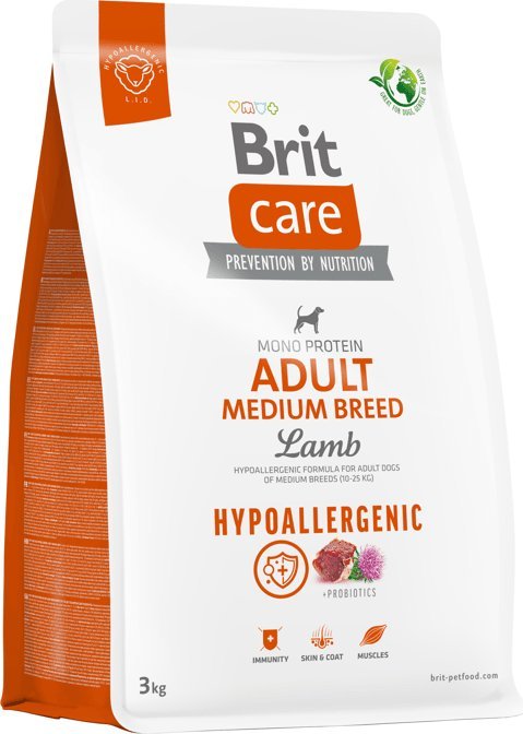 Brit Karma Crae Dog Hypoallergenic Adult Medium Breed Lamb 3 kg