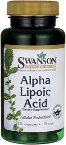 Swanson ALA 100mg (Alpha Lipoic Acid) 120 kapsułek