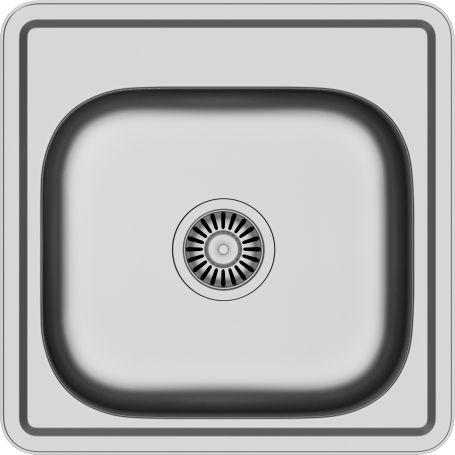 Zlewozmywak Steiner JOE 110 Steinsteel satyna z syfonem 1-komorowy b/o