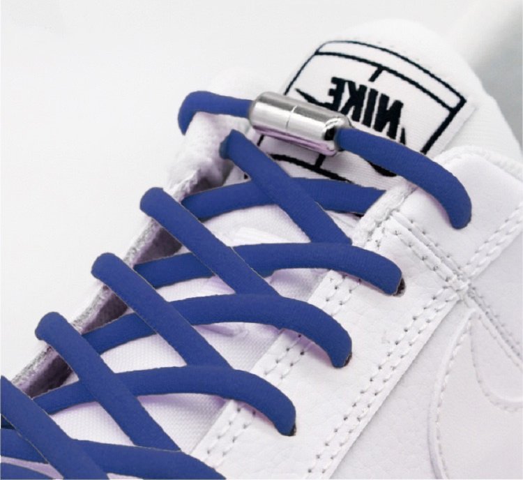 SHOPUJ.PL ELASTYCZNE SZNUROWADŁA SZNURÓWKI DO BUTÓW SPORTOWYCH GRANATOWE