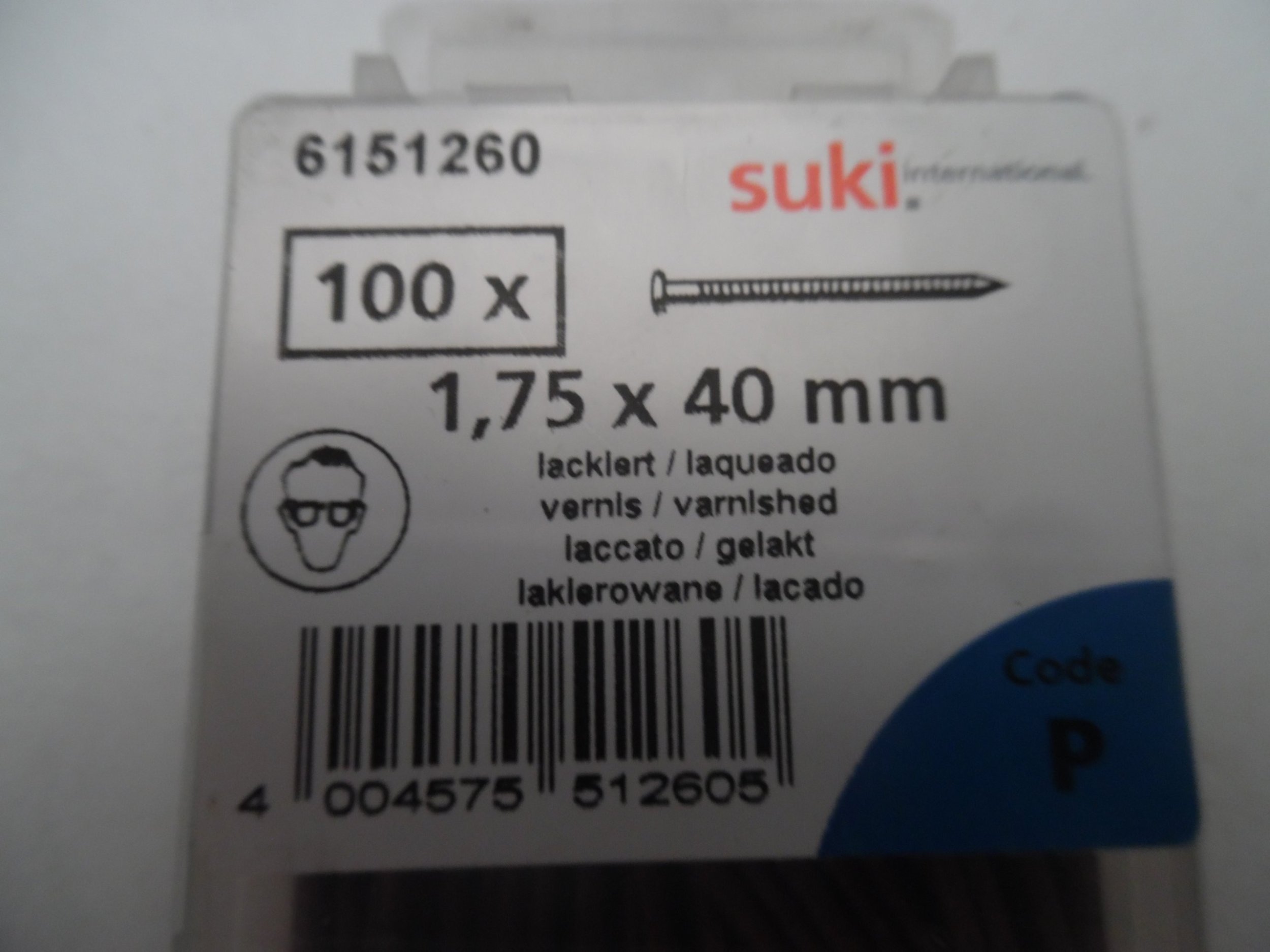 PANEL PIN 1,75X40 REDBRO RAL8015/100PCS