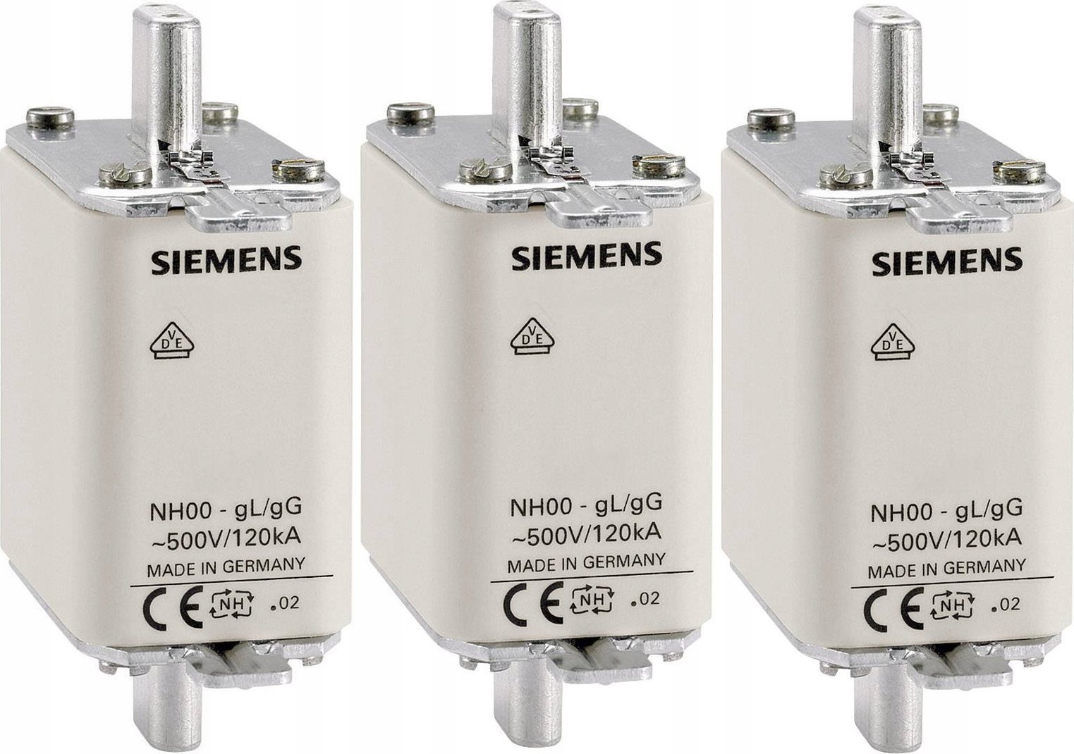 Siemens Wkładka topikowa NH000 10A gG 500V wersja standard zaczepy nieizolowane 3NA3803