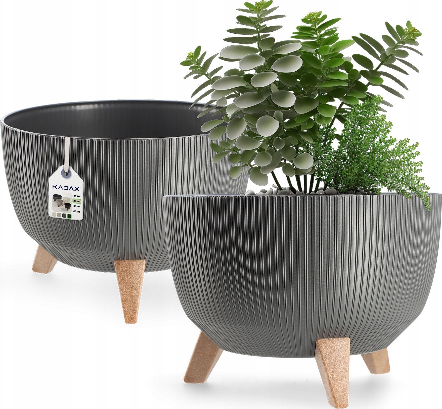 Kadax KADAX Doniczka Donica Wkład Misa Na Nóżkach 29cm