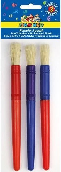 Zestaw pędzli okrągłych grubych 3szt