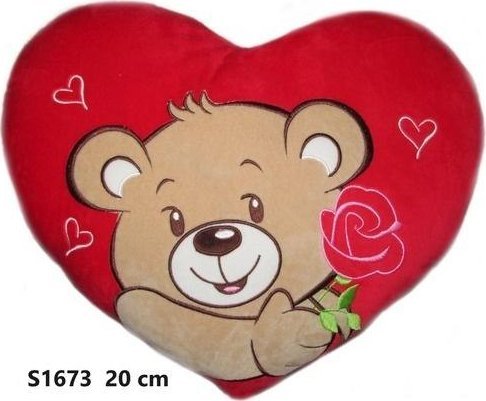 Poduszka Serce miś 20cm