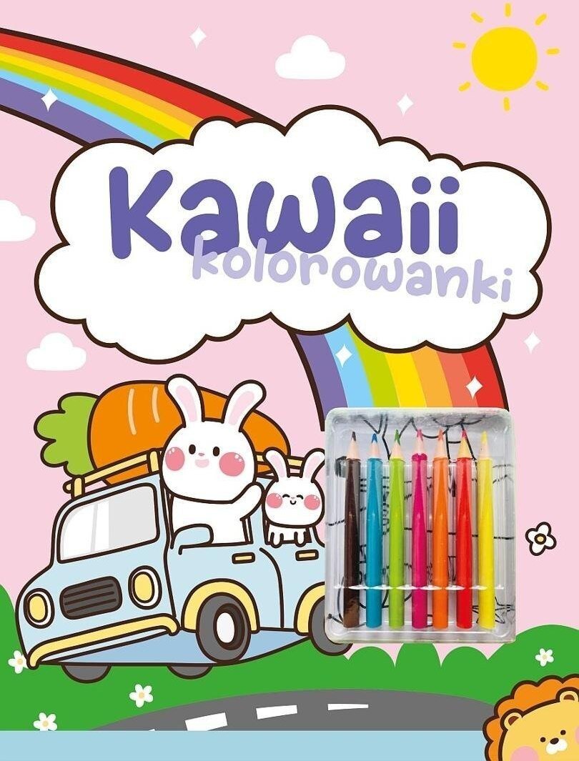 Kawaii kolorowanki różowa