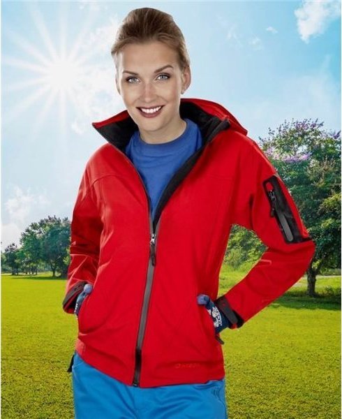 Ardon ANIMA H2002/H2004 Ardon - damska kurtka softshell z odpinanym kapturem - czerwony H2002 L