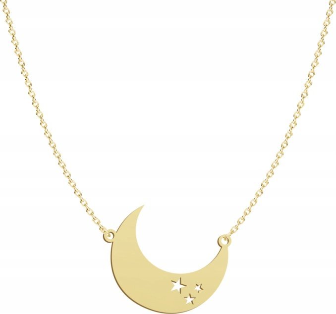 Radziszewska Jewellery Pozłacany Naszyjnik KSIĘŻYC DEDYKACJA GRATIS