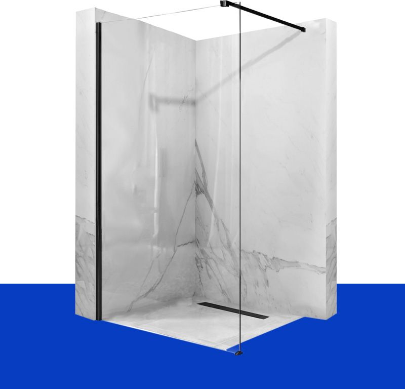 Rea Ścianka Prysznicowa Walk-In Aero Czarna Matowa 100