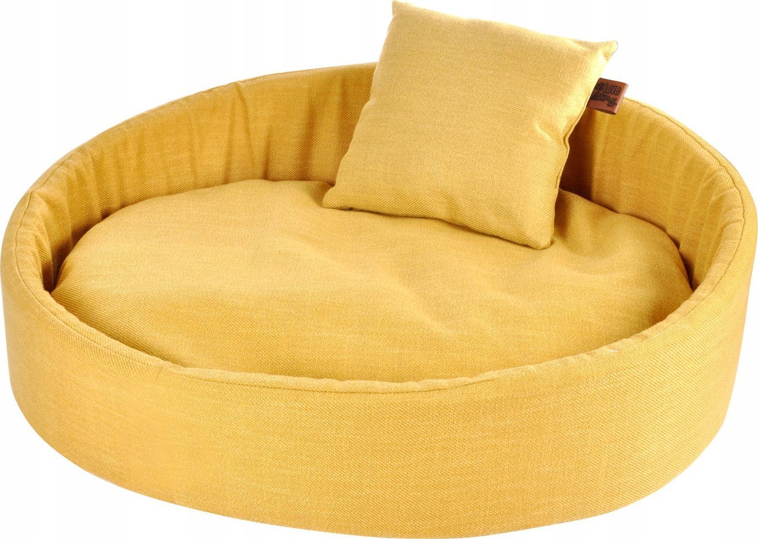 Homea Legowisko dla psa z poduszką COSY, 80 x 60 cm, żółte