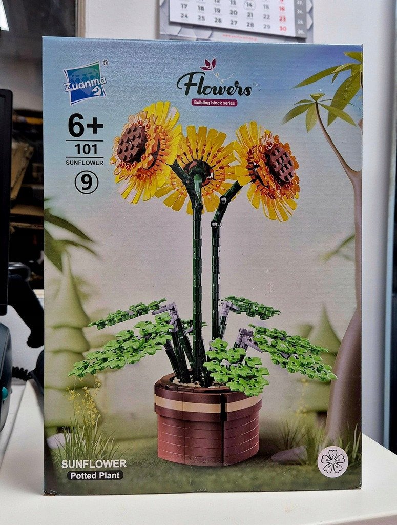 Klocki Kwiaty Słoneczniki w Doniczce konstrukcyjne 686 el.