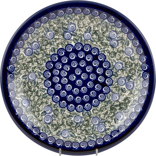 Bolesławiec Talerz płytki 24,5cm Bolesławiec Dekor 1073