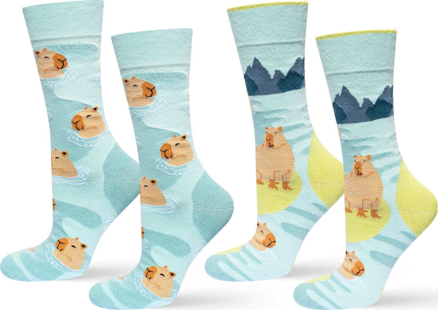 Soxo Skarpetki Męskie | Damskie | kapibara w kąpieli na prezent - 2 pary 4045