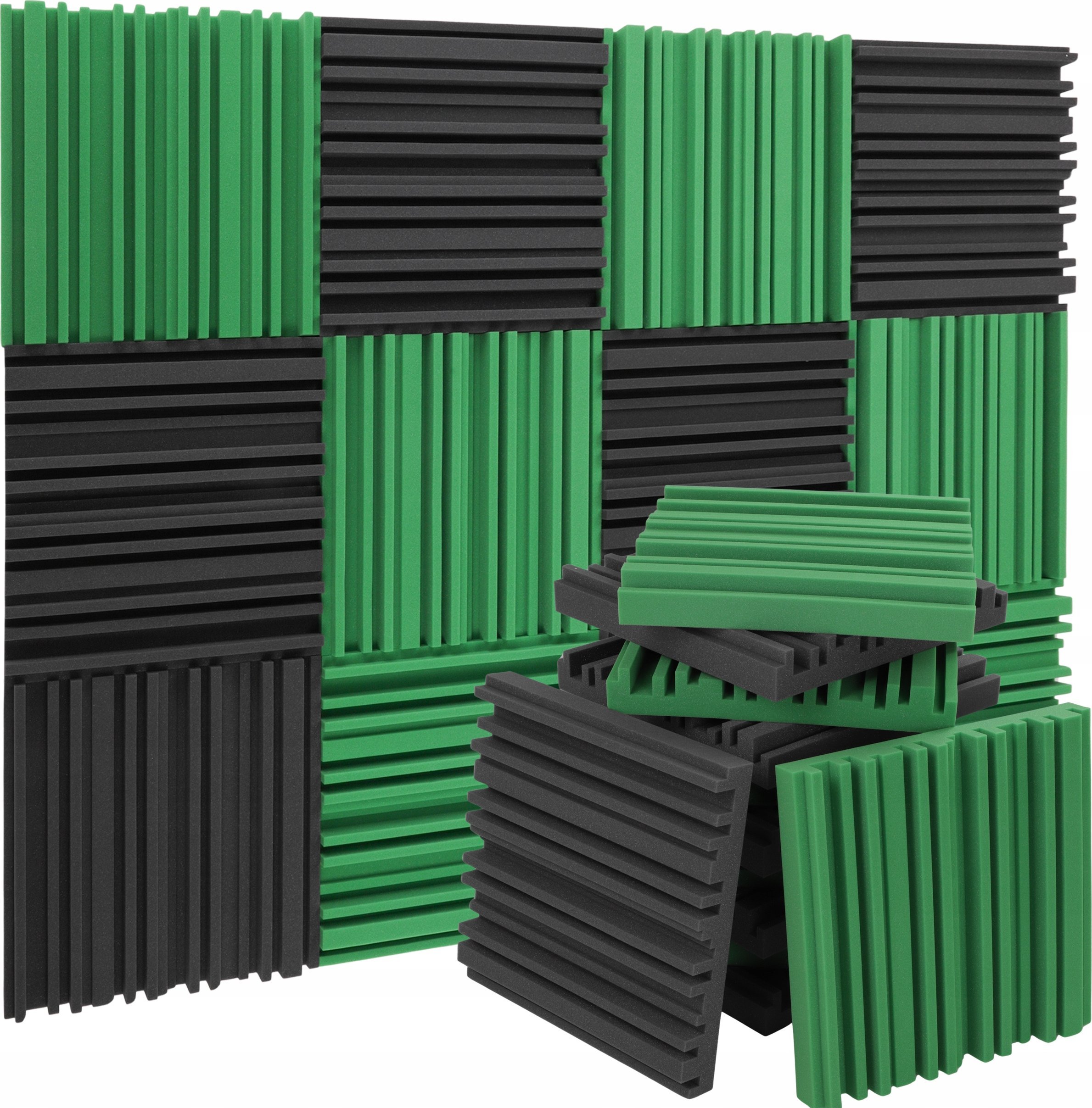 Panele akustyczne kolorowa aranżacja na ścianę nowoczesny wzór zestaw 12szt