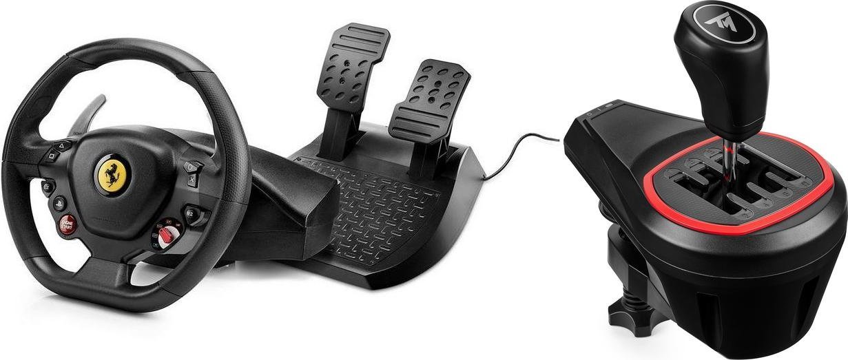 Kierownica Thrustmaster T80 Ferrari 488 GTB Edition (4160672) + Lewarek TH8S (4060256)