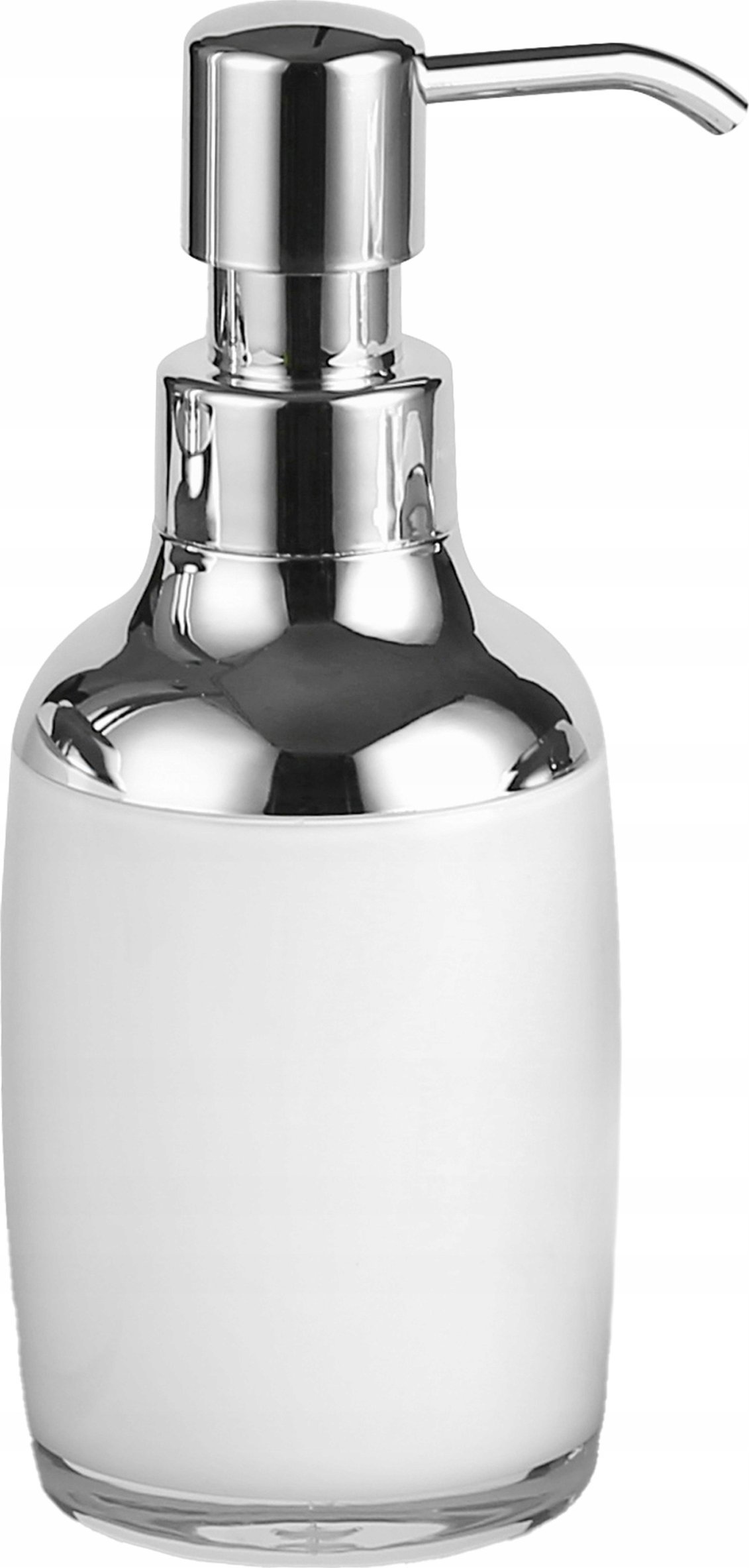 Dozownik na mydło wolnostojący biały akrylowy wytrzymały odporny stylowy