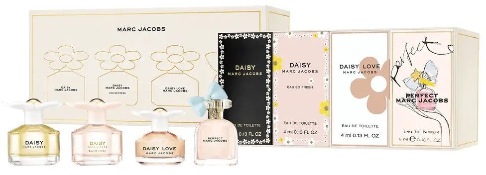 Marc Jacobs Miniature zestaw Daisy woda toaletowa 4ml + Daisy Eau So Fresh woda toaletowa 4ml + Daisy Love woda toaletowa 4ml +