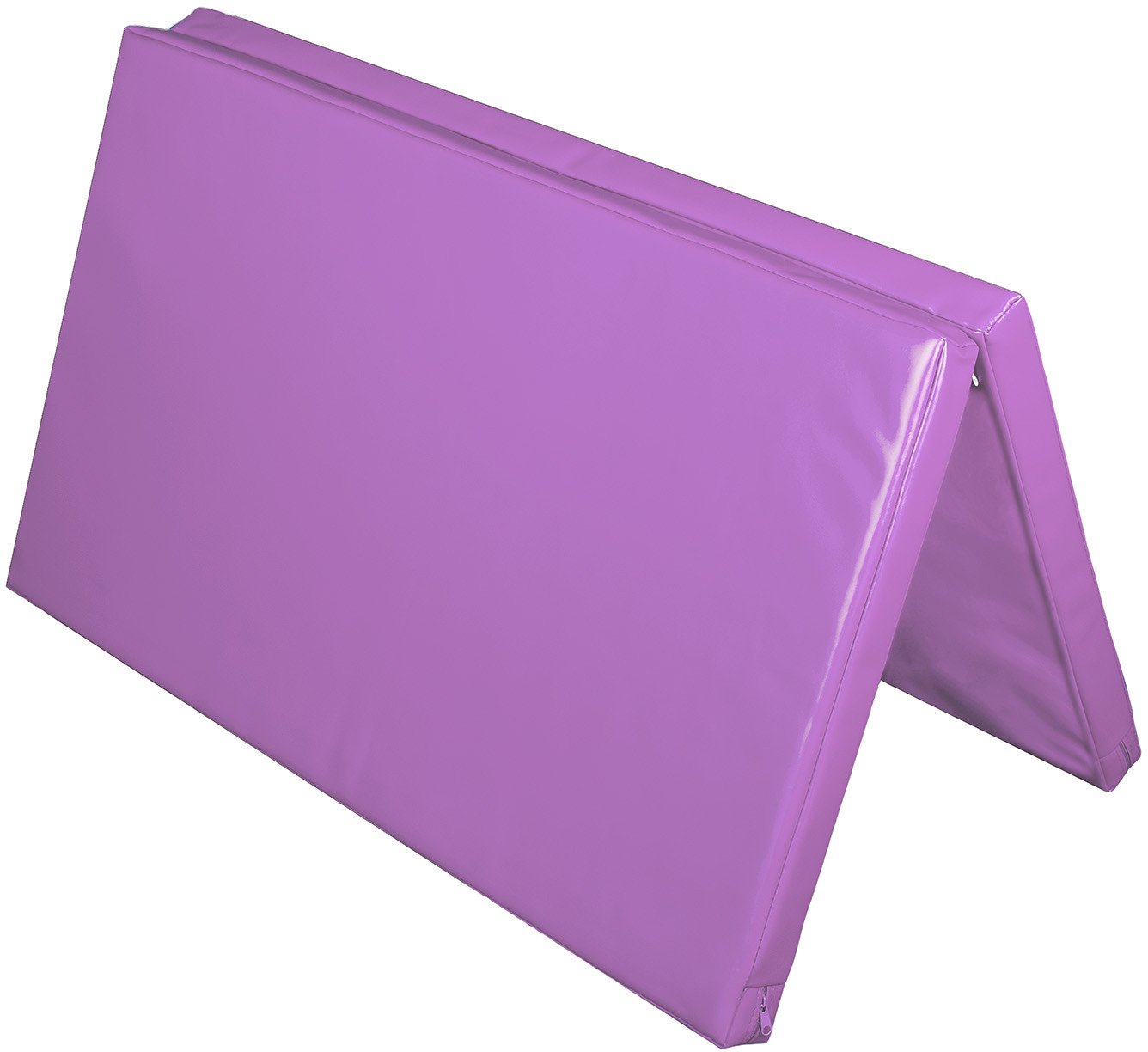 Materac dwuczęściowy z rzepami UNDERFIT 130 x 120 x 6 cm twardy fioletowy