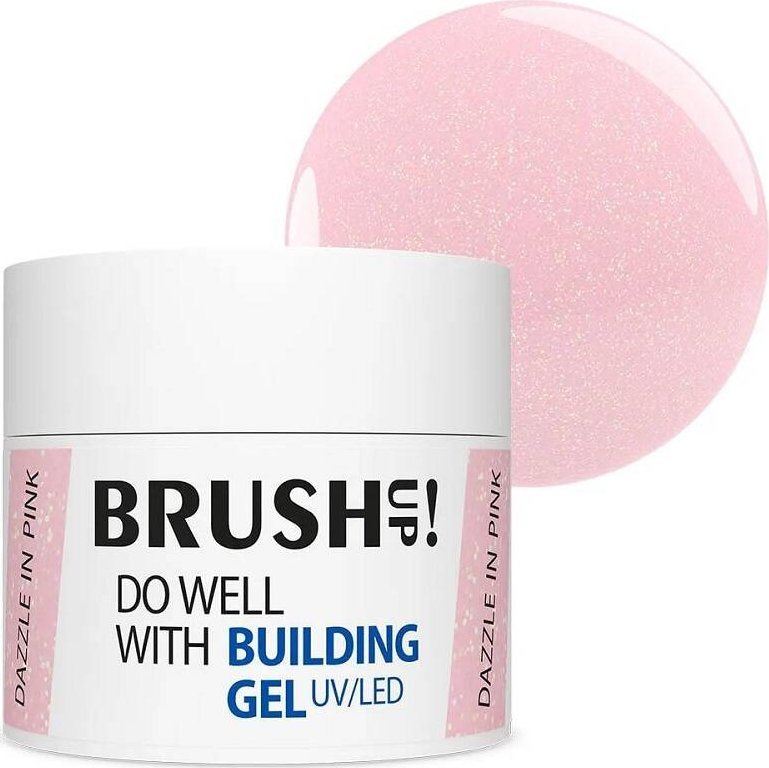 ART.ROZNE BrushUp! Do Well with Building Gel żel budujący do paznokci Dazzle in Pink 12g