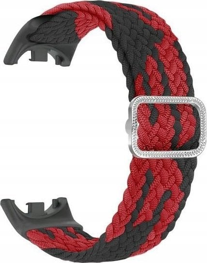 Beline Beline pasek Mi Band 8 Nylon czarno-czerwony/black-red