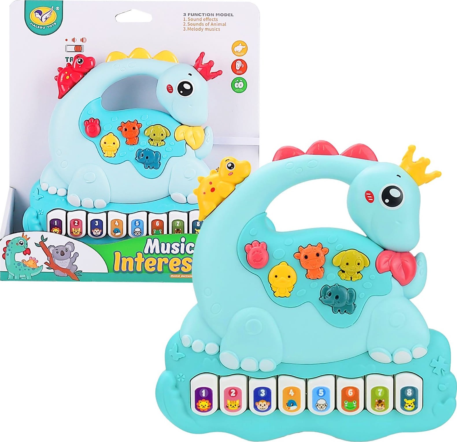 Trifox PIANINKO DINOZAUR NA BATERIE