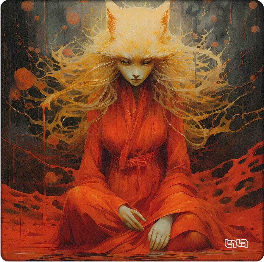 Podkładka Tilt PODKŁADKA POD MYSZKĘ XXL Slavic Kitsune 50x50 TILT Duża Na biurko