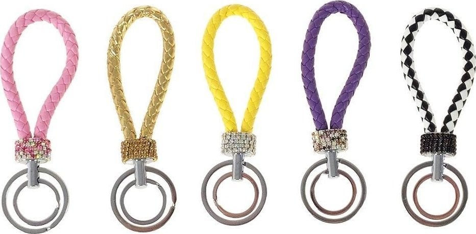 Brelok plecionka z diamencikami 13cm