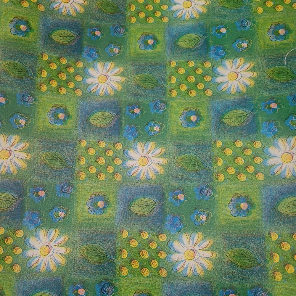 Papier do pakowania prezentów 57cmx2m 2m544 zielone kwiaty