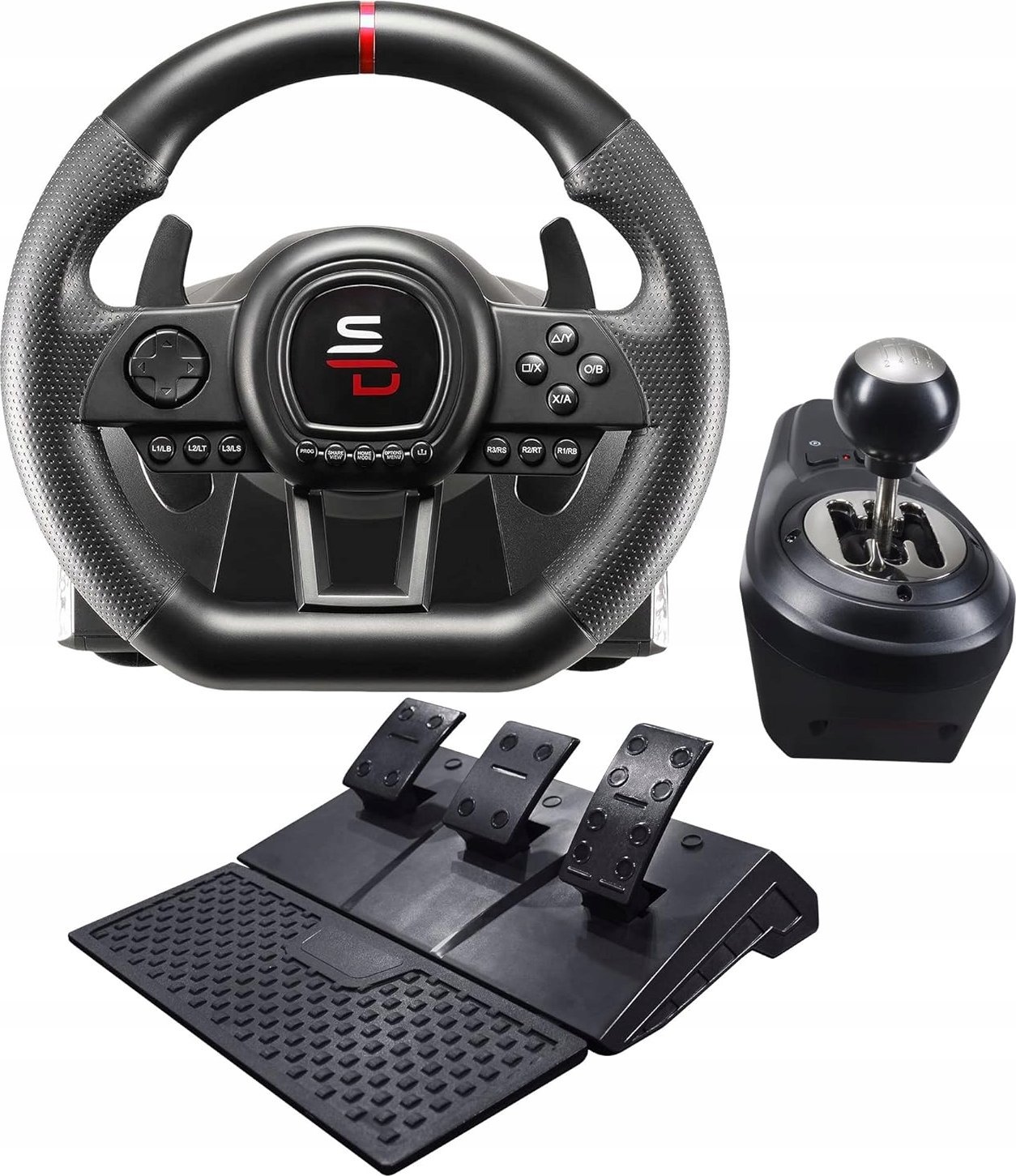 Subsonic SA5658, Steering wheel + Pedals + Joystick, PlayStation 4, Xbox One, Xbox One S, Xbox One X, Xbox Series S, Xbox Series X, D-pad, Options but