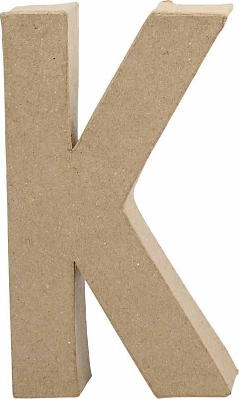 Creativ Company Litera K z papier-mache H: 20,5 cm