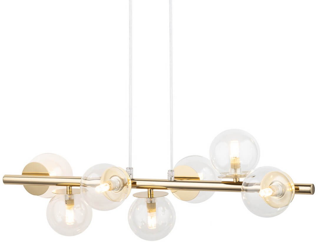 Wisząca lampa na listwie Avola 40800 Sigma bubbles złota transparentna