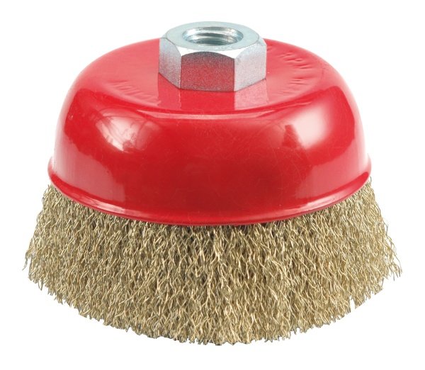 Vorel Szczotka czołowa z gwintem drut karbowany 100mm (06971)