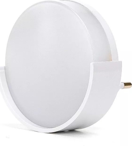 Lampka wtykowa do gniazdka Aigostar Lampka nocna LED okrągła wtykana do gniazdka z czujnikiem zmierzchu Lampka nocna LED okrągła wtykana do gniazdka