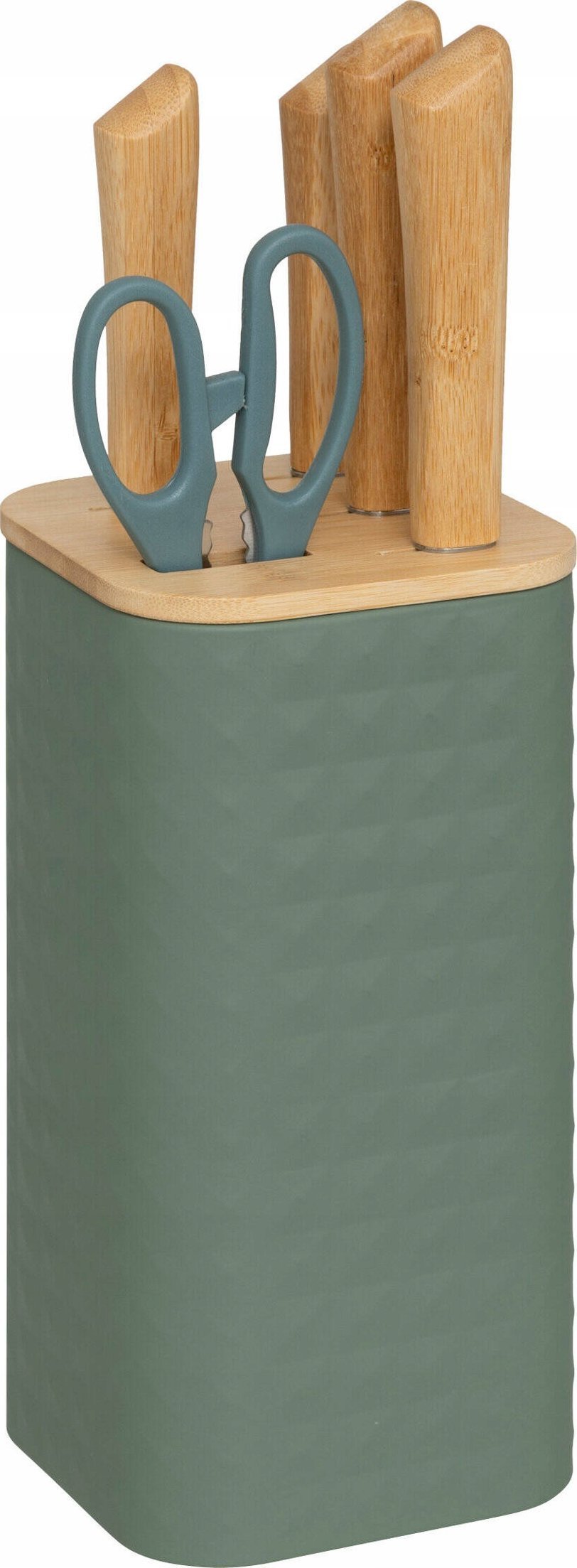 Blok na 4 noże i nożyczki SENSIA, 6 elementów