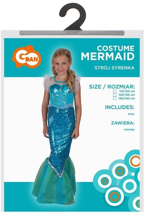 Strój Syrenka sukienka rozmiar 110/120cm SL-SY11